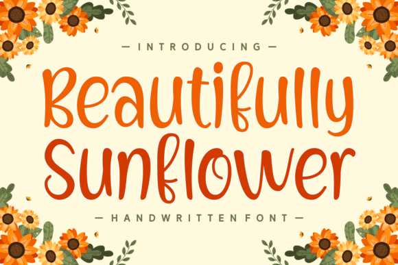 Beautifully Sunflower Font: A Quirky Handwritten Typeface