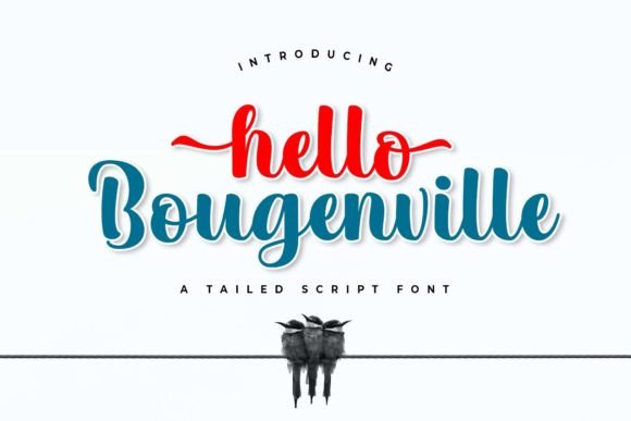 Hello Bougenville: A Romantic Script Font for Editorial Design