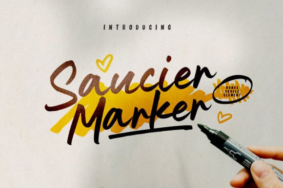 Saucier Marker: A Handwritten Font Crafted for Product Creators